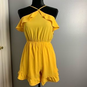 Monteau la yellow short romper Sz M